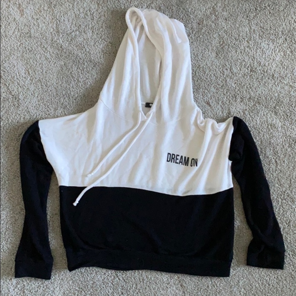 Dream on crop top hoodie